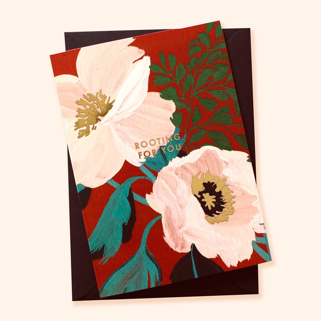 Floral Good Luck Card - “Rooting for You”