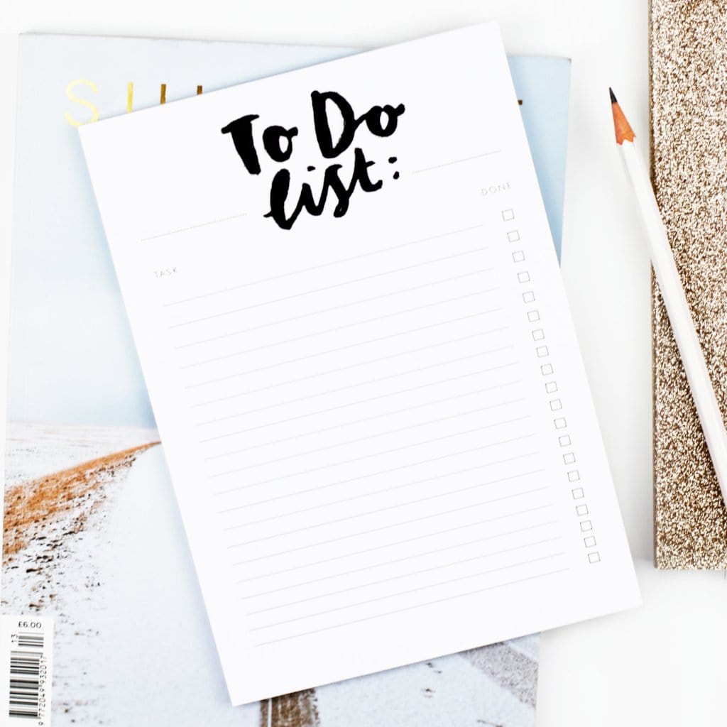 Minimal To Do List Notepad
