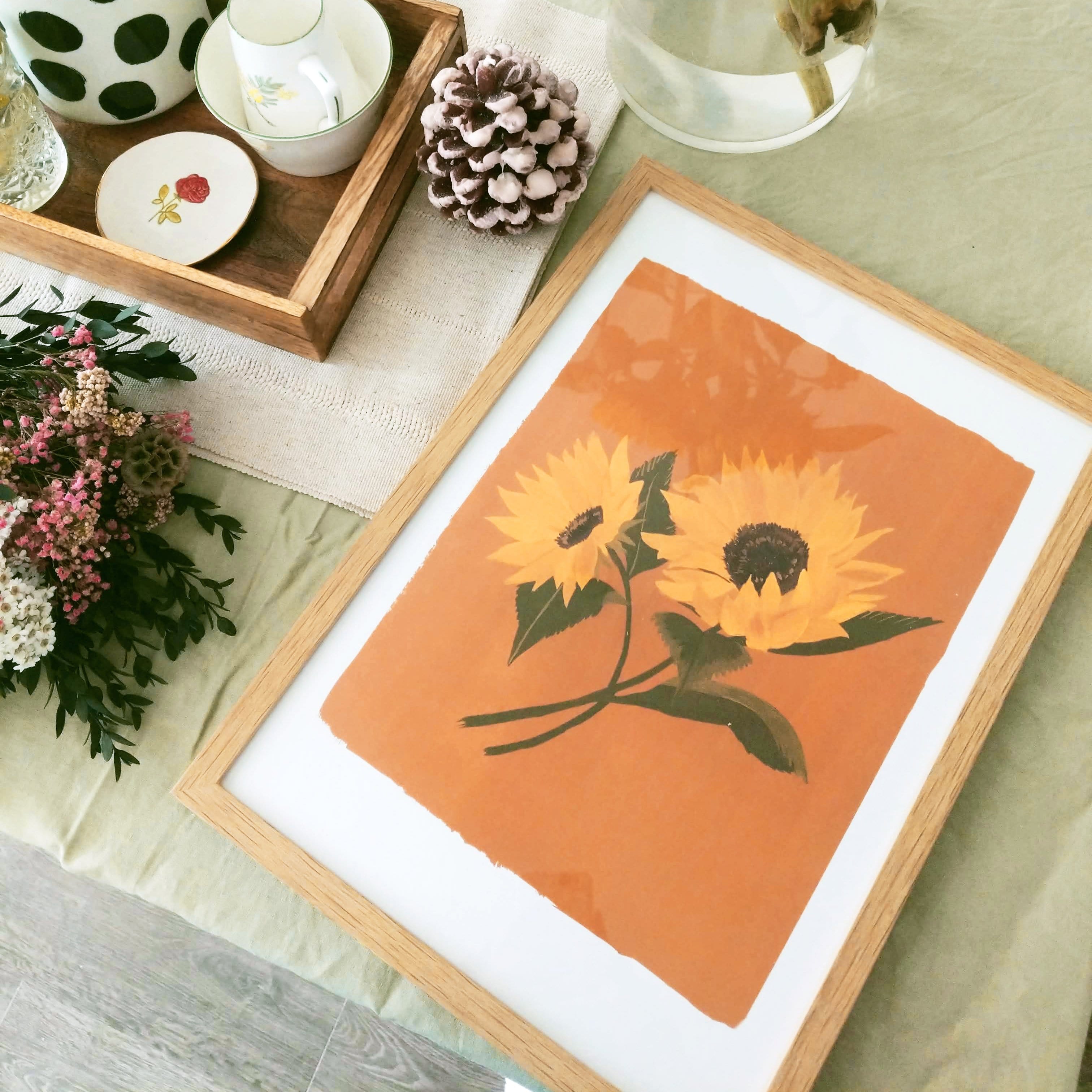 Sunflower Floral Botanical Art Print