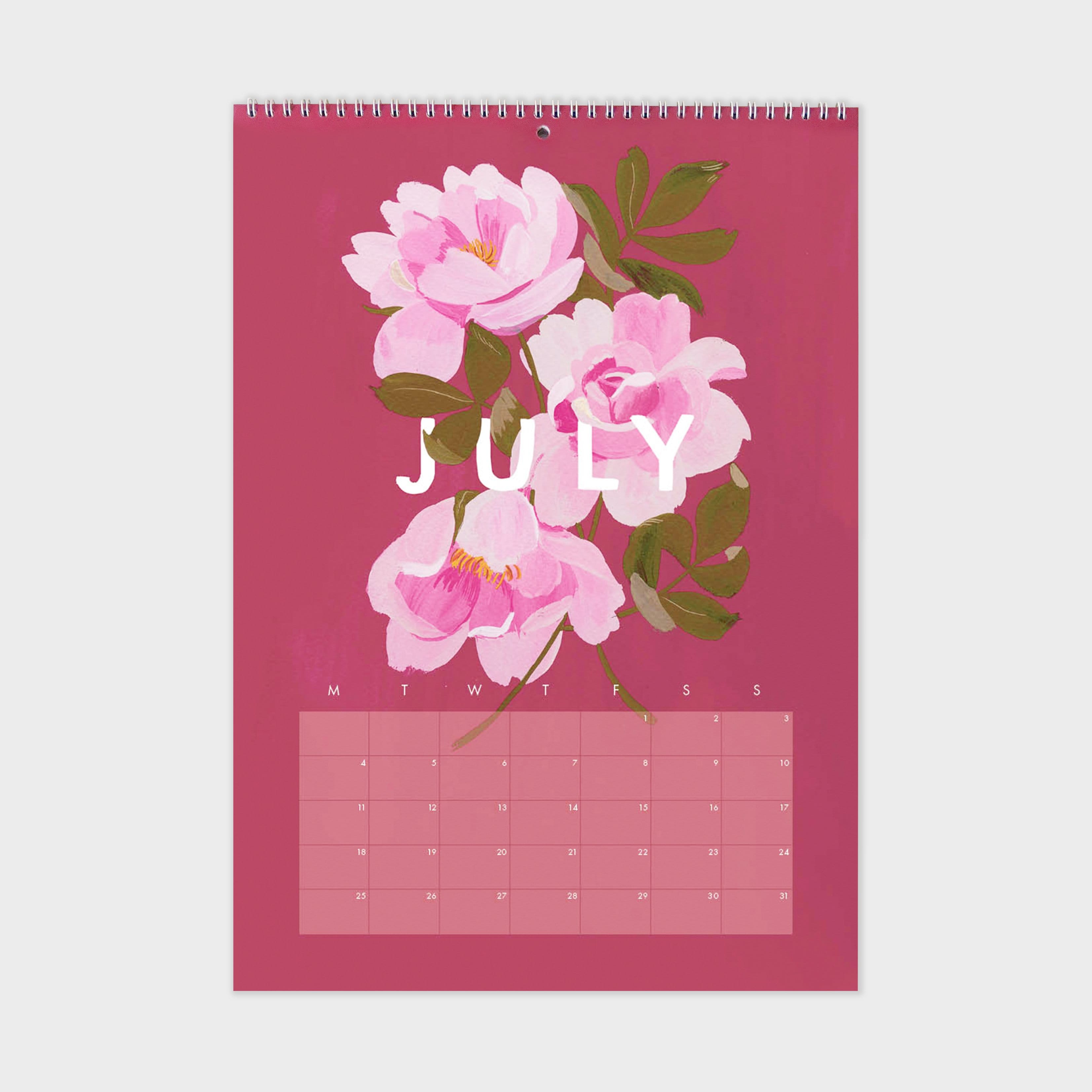 Illustrated Floral 2022 Wall Calendar
