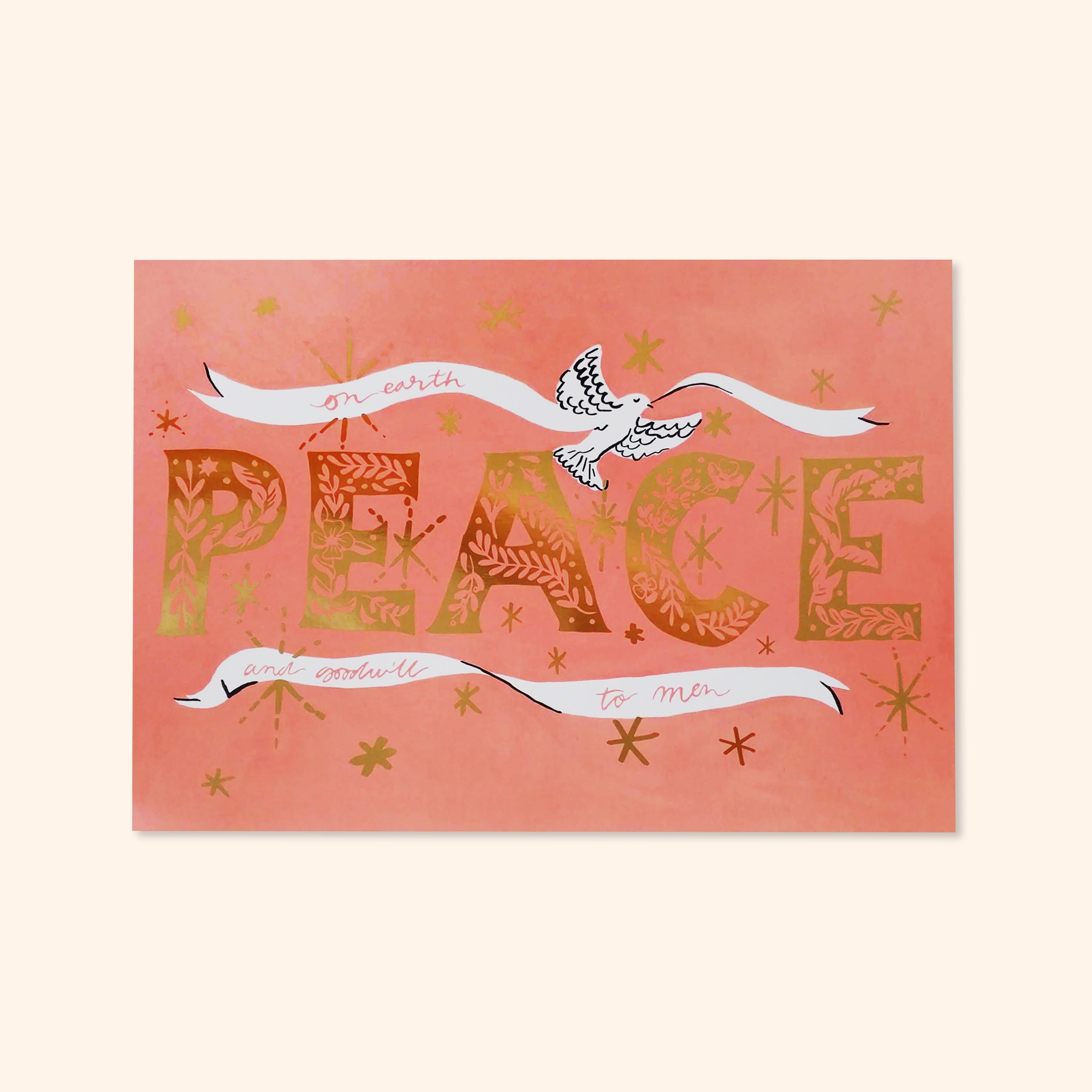 PEACE Christmas Art Print