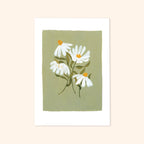 Green Floral Botanical Art Print - Coneflower