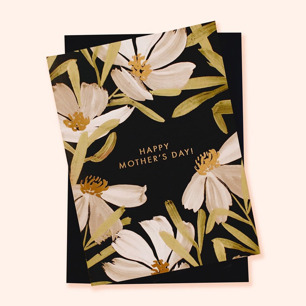 Black Floral Mother’s Day Card