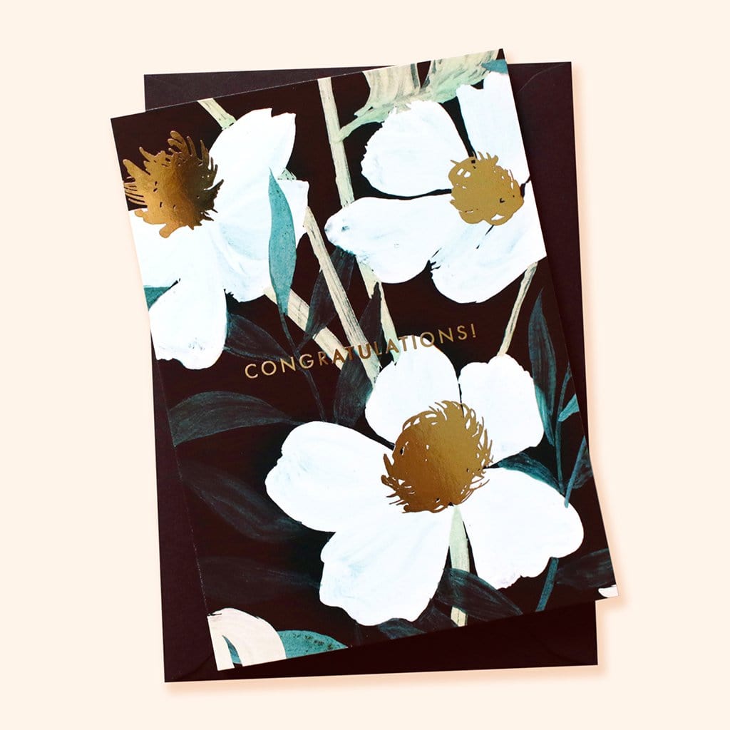 Modern Floral Congratulations Card