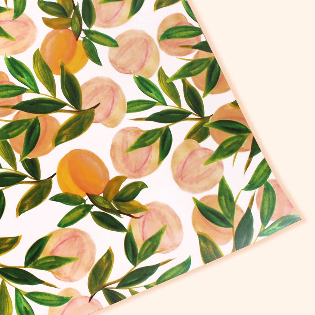 Peach Wrapping Paper Sheet