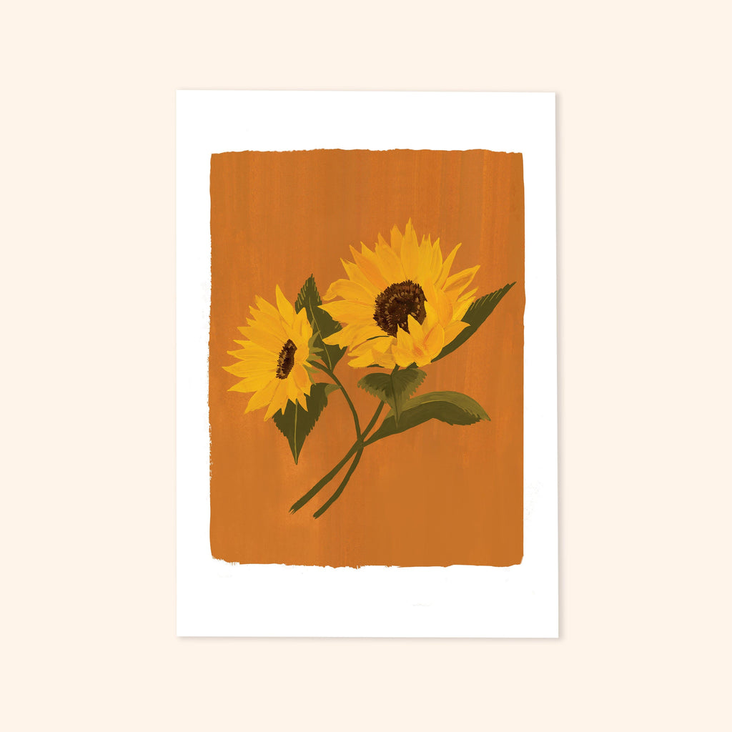 Sunflower Floral Botanical Art Print