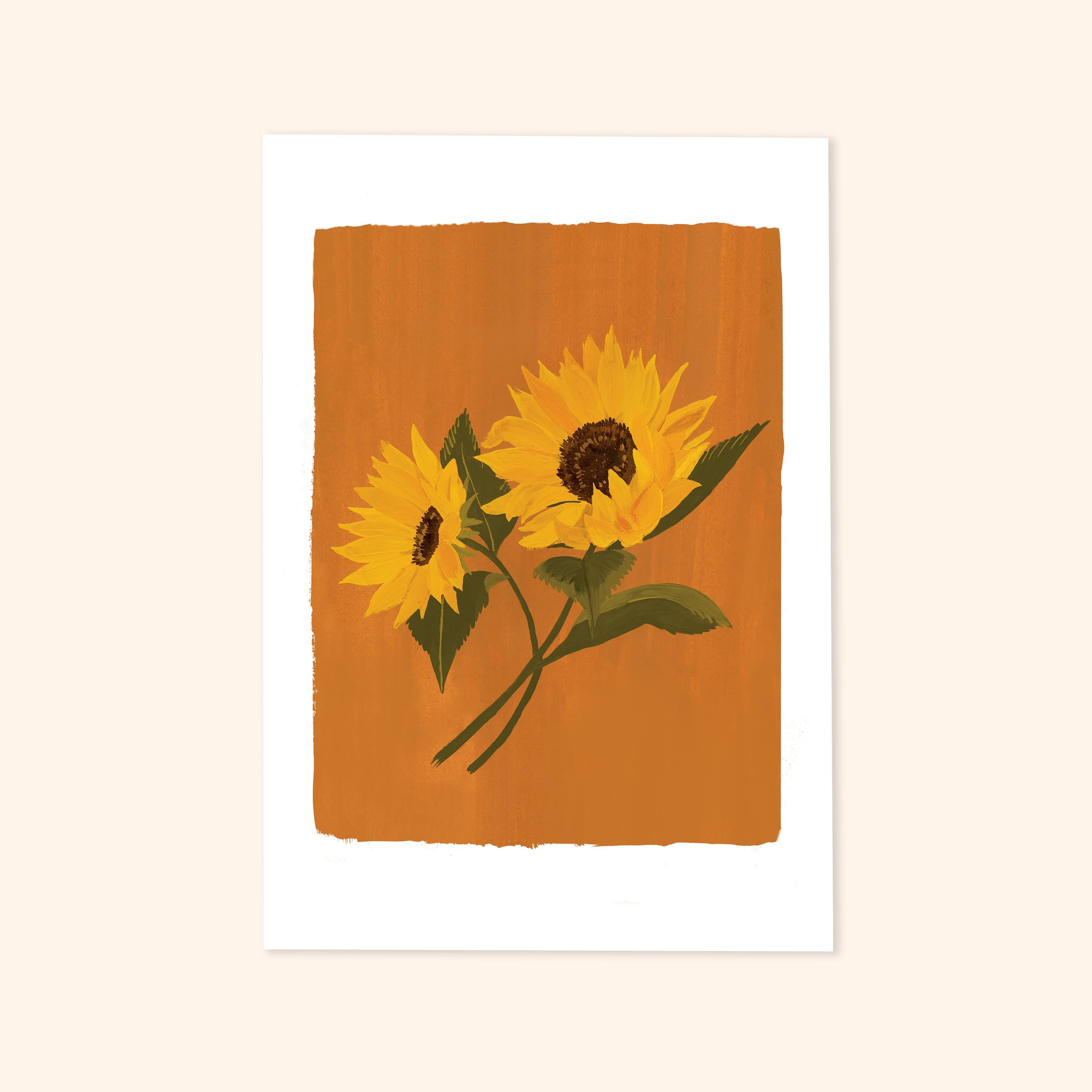 Sunflower Floral Botanical Art Print