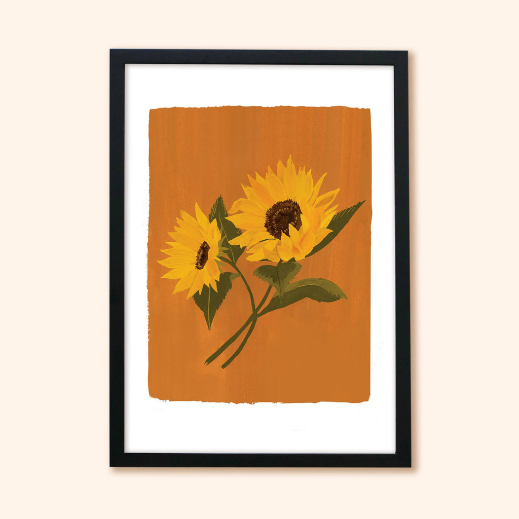 Sunflower Floral Botanical Art Print