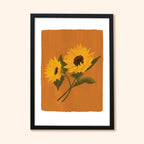Sunflower Floral Botanical Art Print