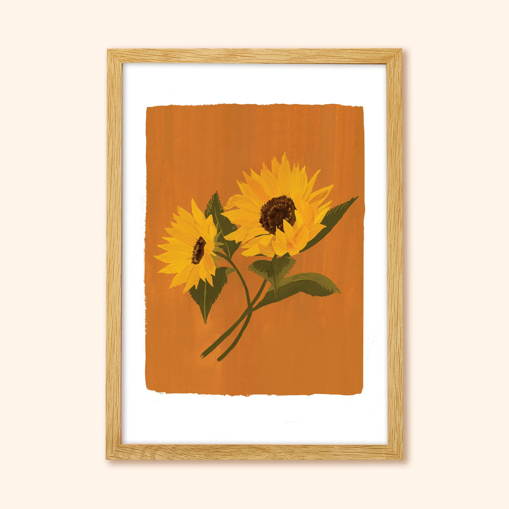 Sunflower Floral Botanical Art Print