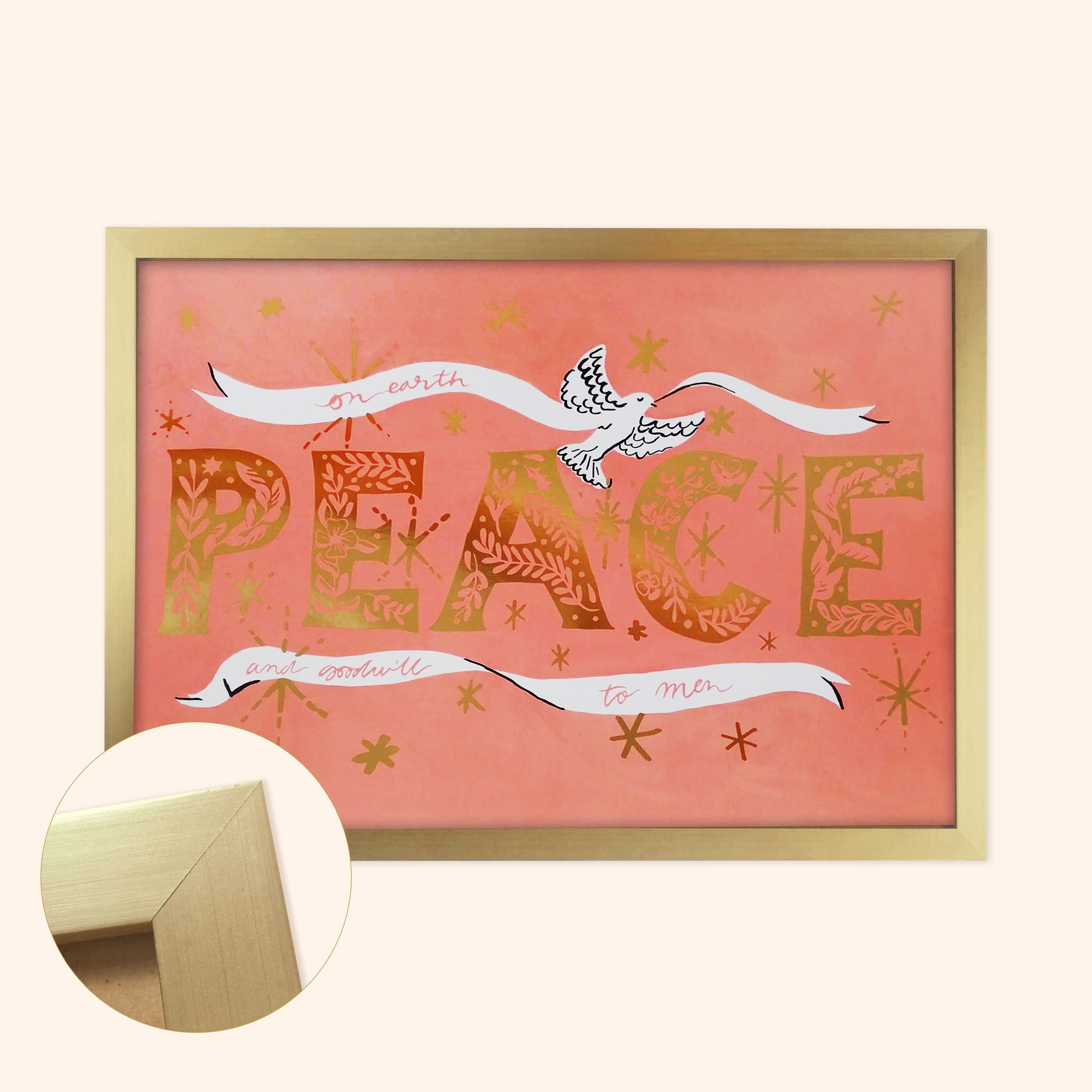 PEACE Christmas Art Print