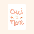 Oui Non French Typographic Print