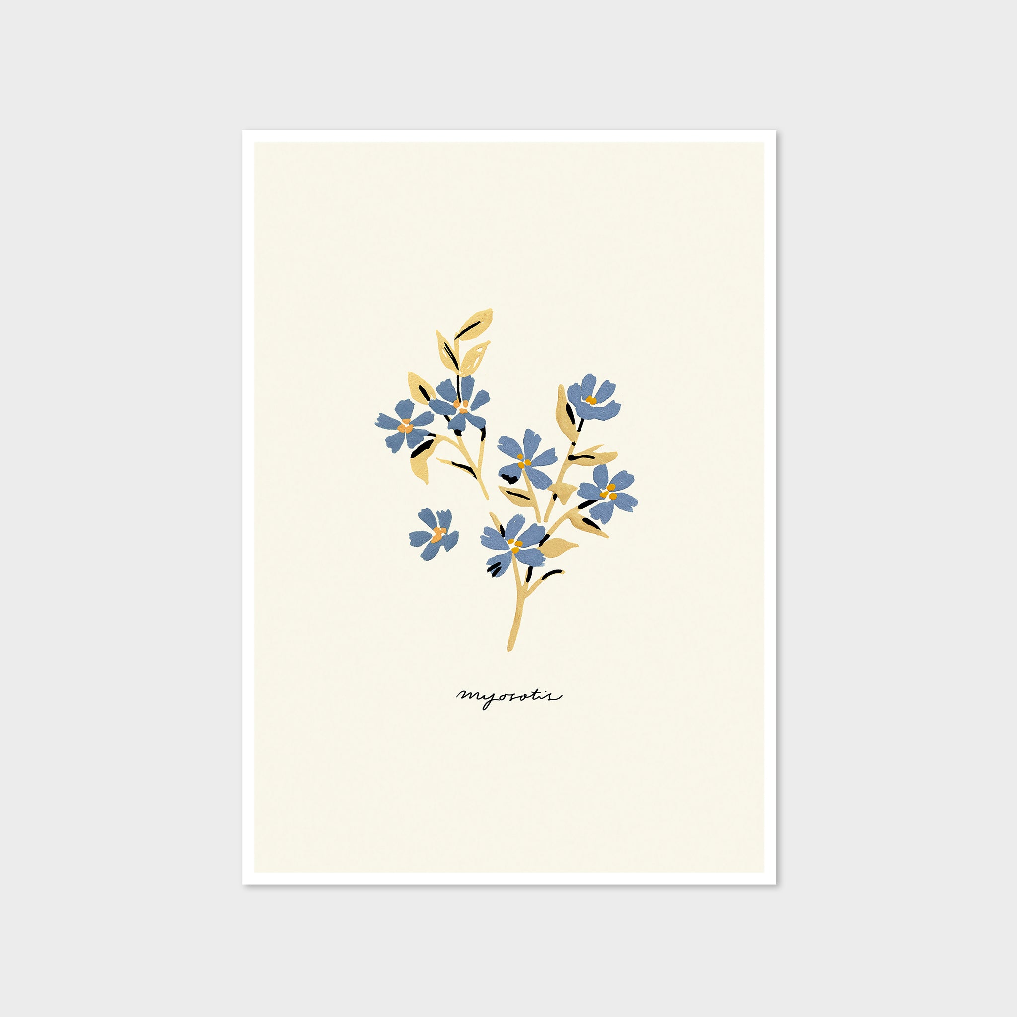 Forget Me Not Print - Myosotis