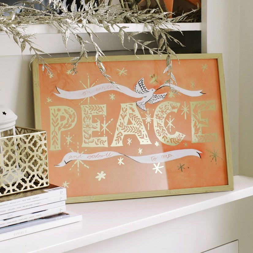 PEACE Christmas Art Print