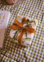 Green Floral Wrapping Paper Sheet