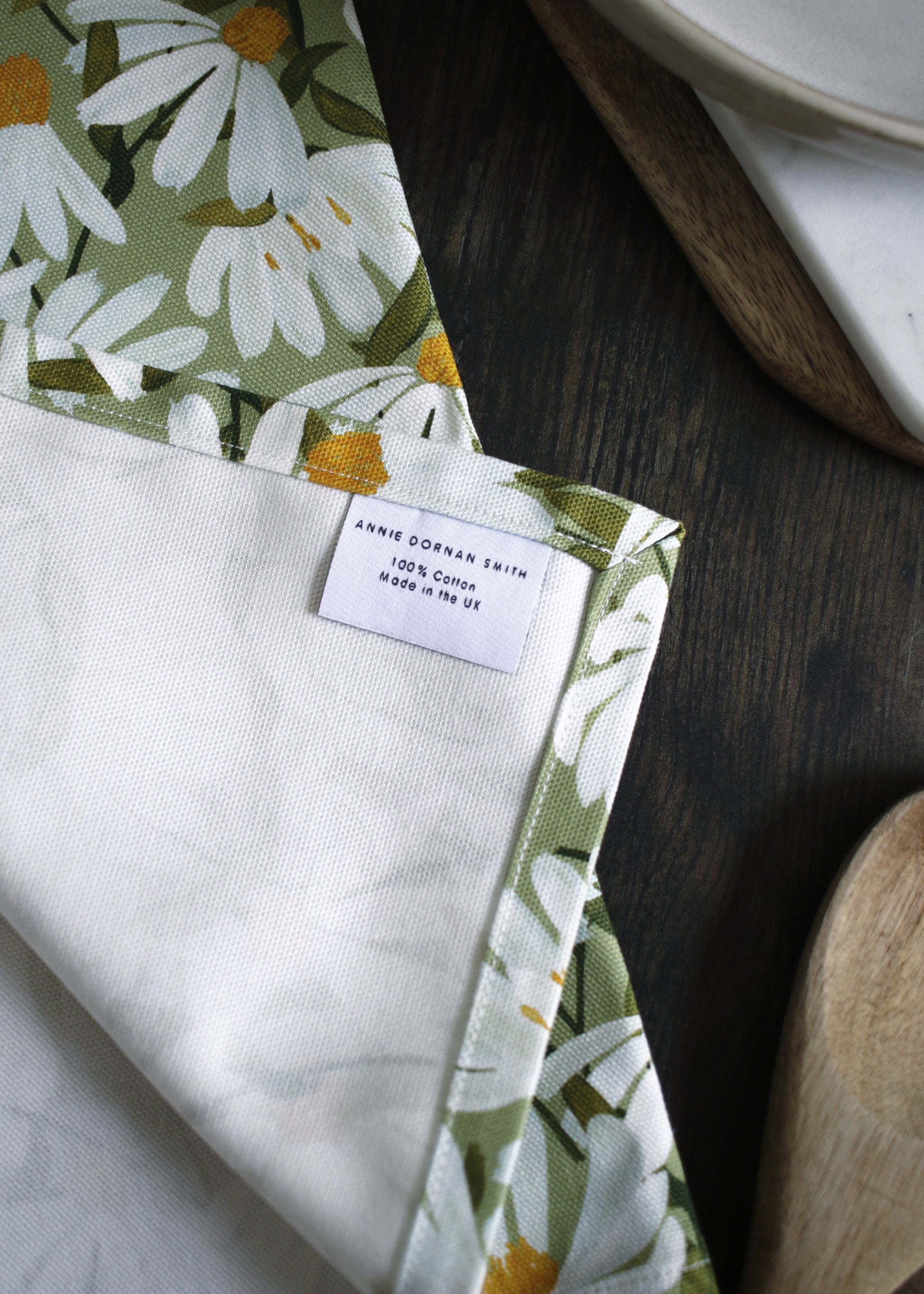 Green Daisy Tea Towel