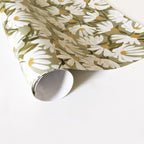 Green Floral Wrapping Paper Sheet