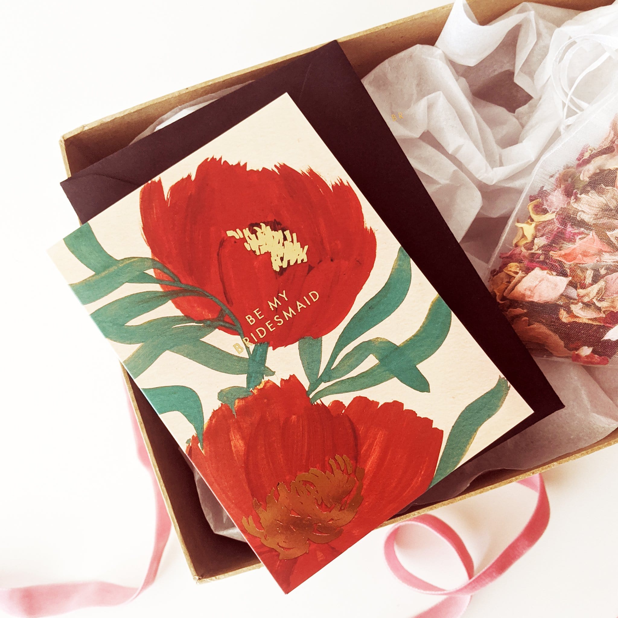 Floral Be My Bridesmaid Card