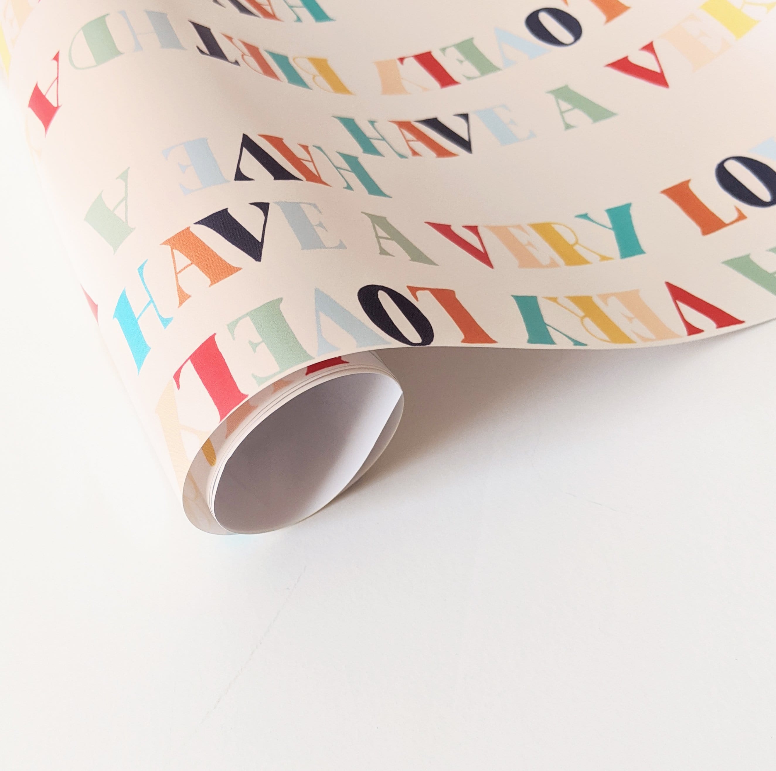 Rainbow Birthday Wrapping Paper Sheet