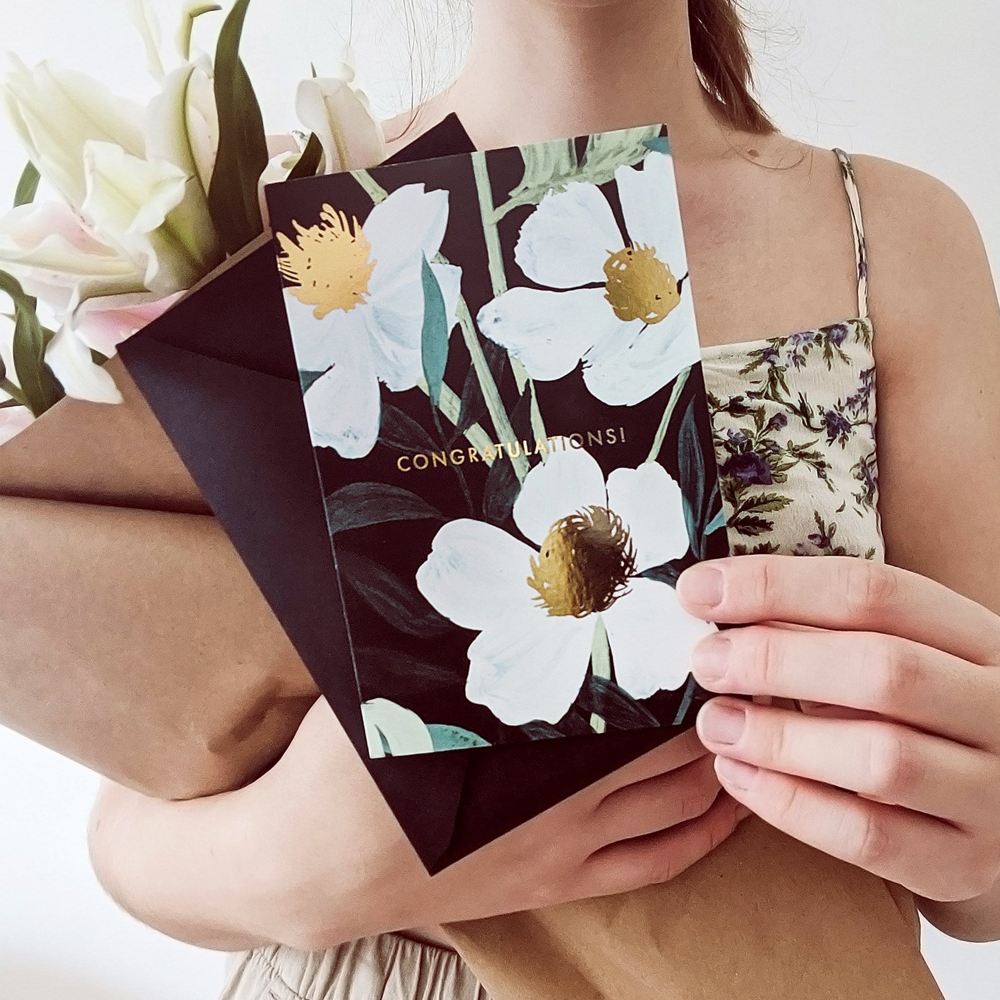 Modern Floral Congratulations Card