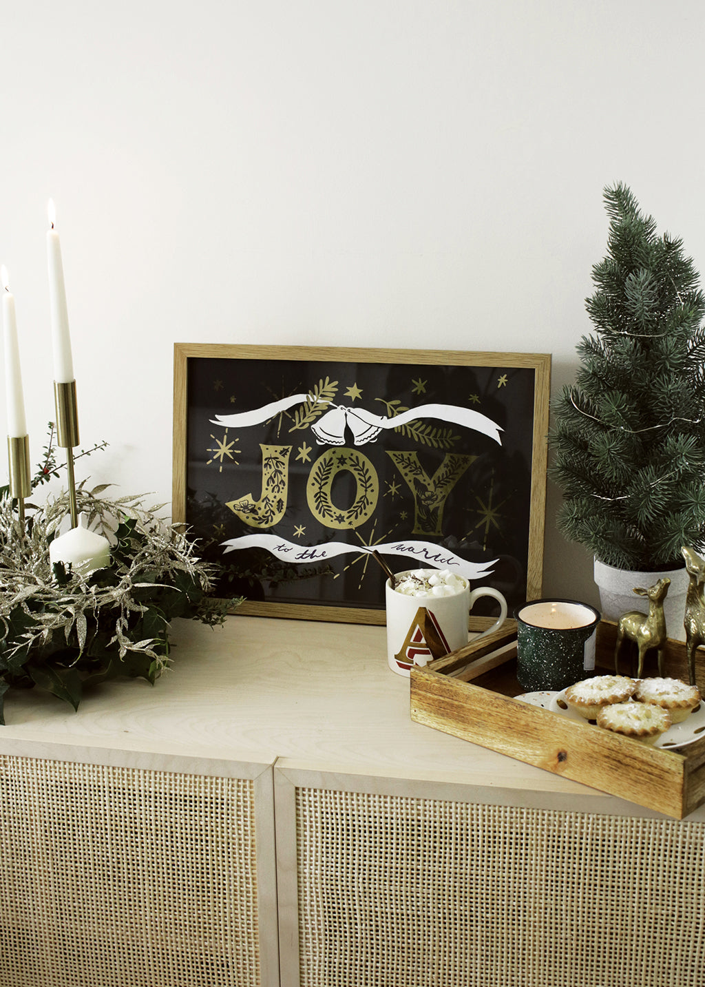 JOY Christmas Art Print