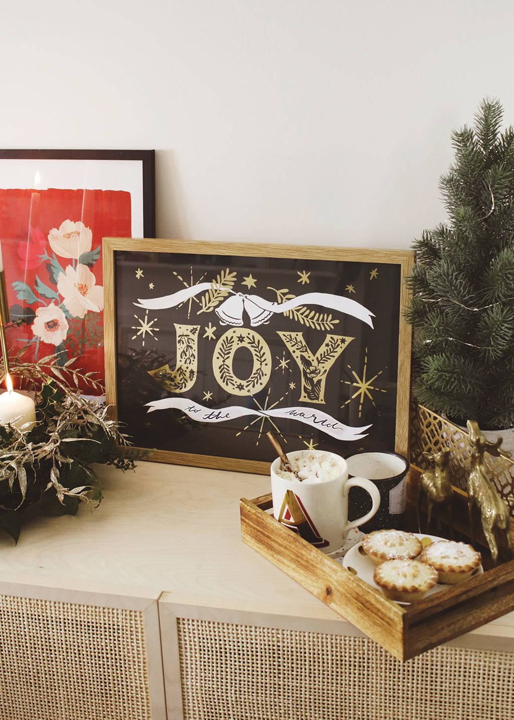 JOY Christmas Art Print