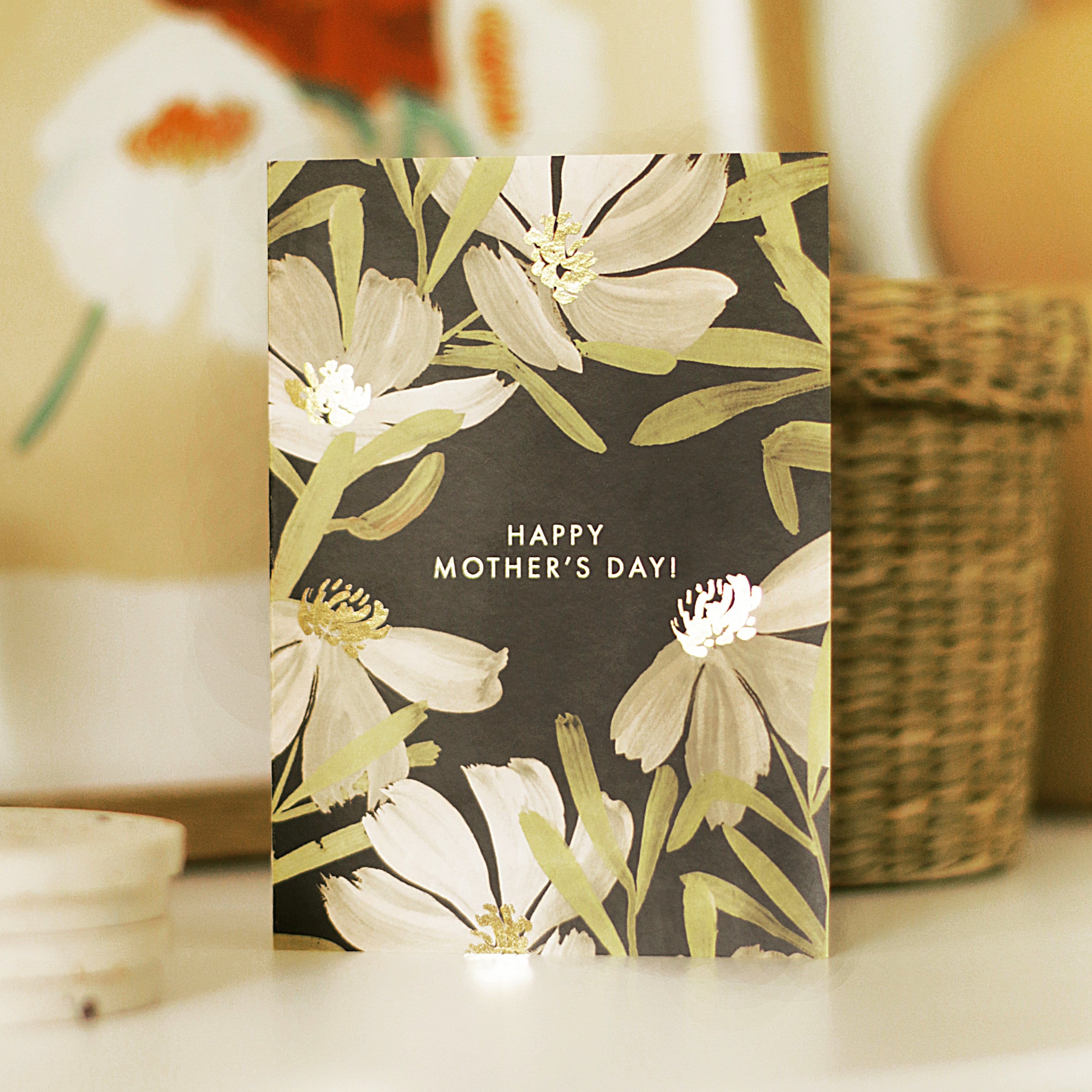 Black Floral Mother’s Day Card
