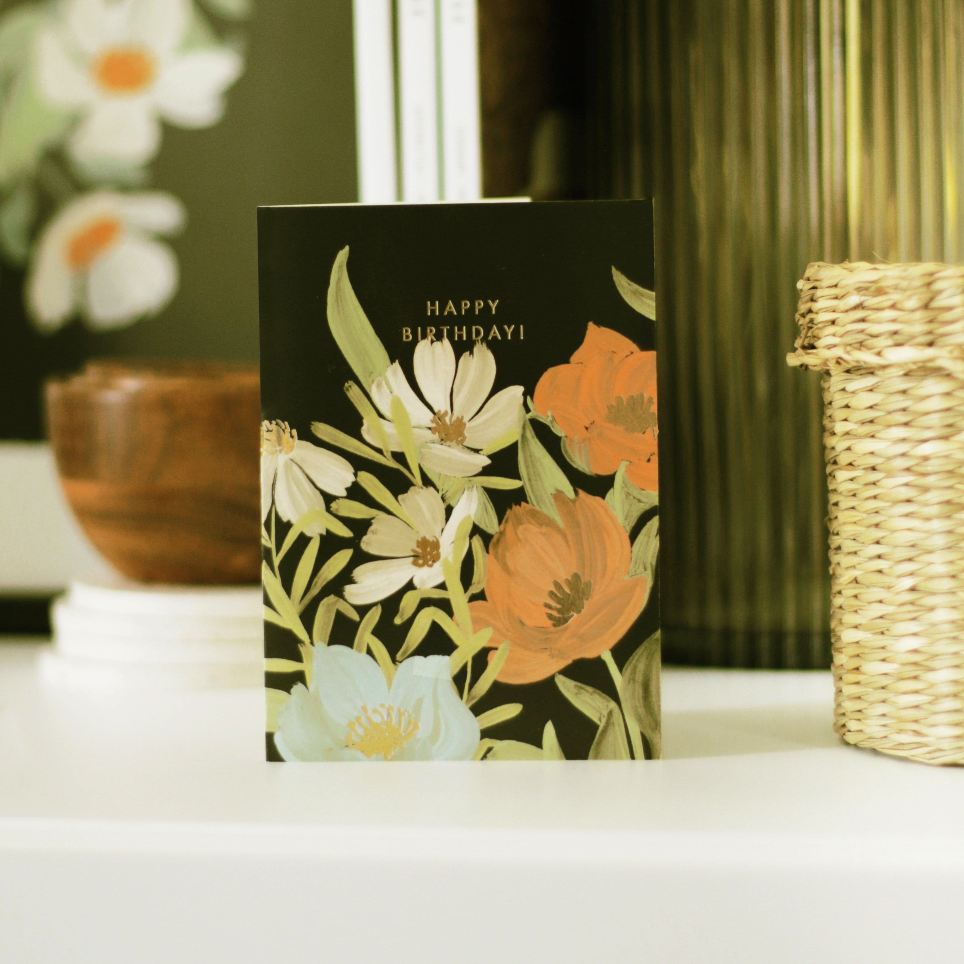 Illustrated Floral Birthday Card