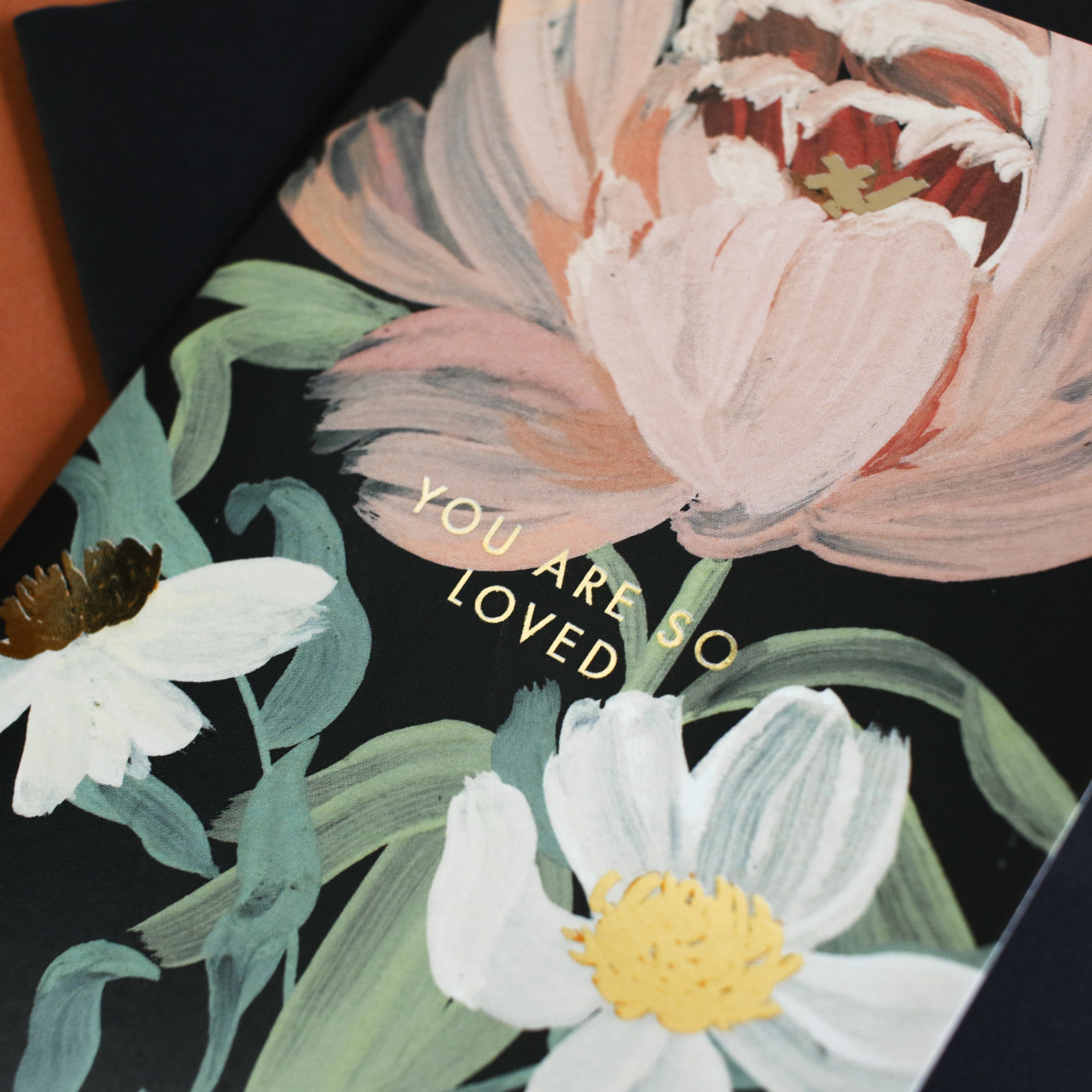 Black Floral Love Card - “You are So Loved”