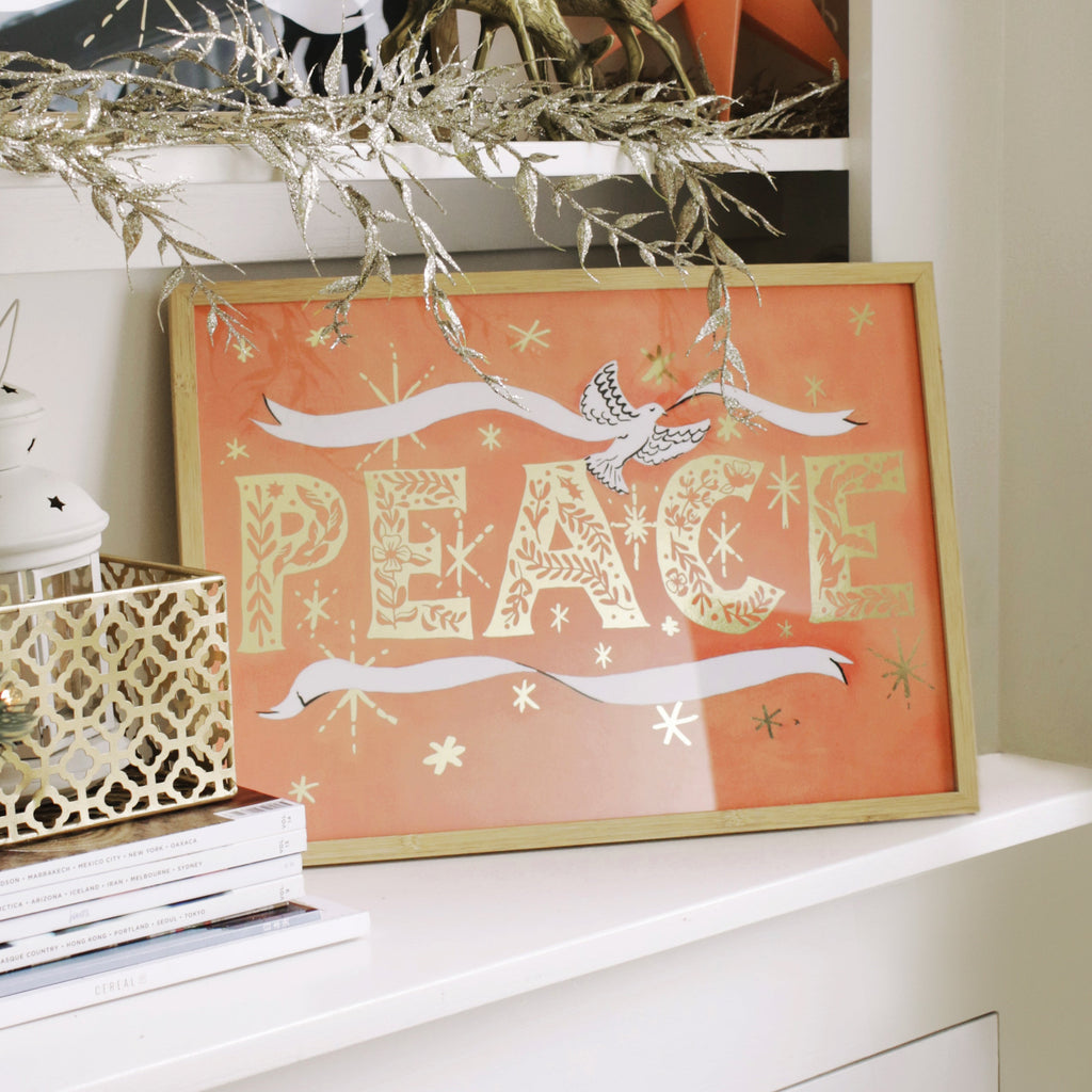 PEACE Christmas Art Print