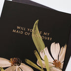 Floral Maid of Honour Card
