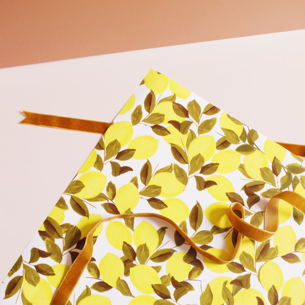 Lemon Wrapping Paper Sheet