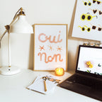 Oui Non French Typographic Print