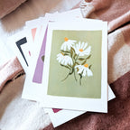 Green Floral Botanical Art Print - Coneflower