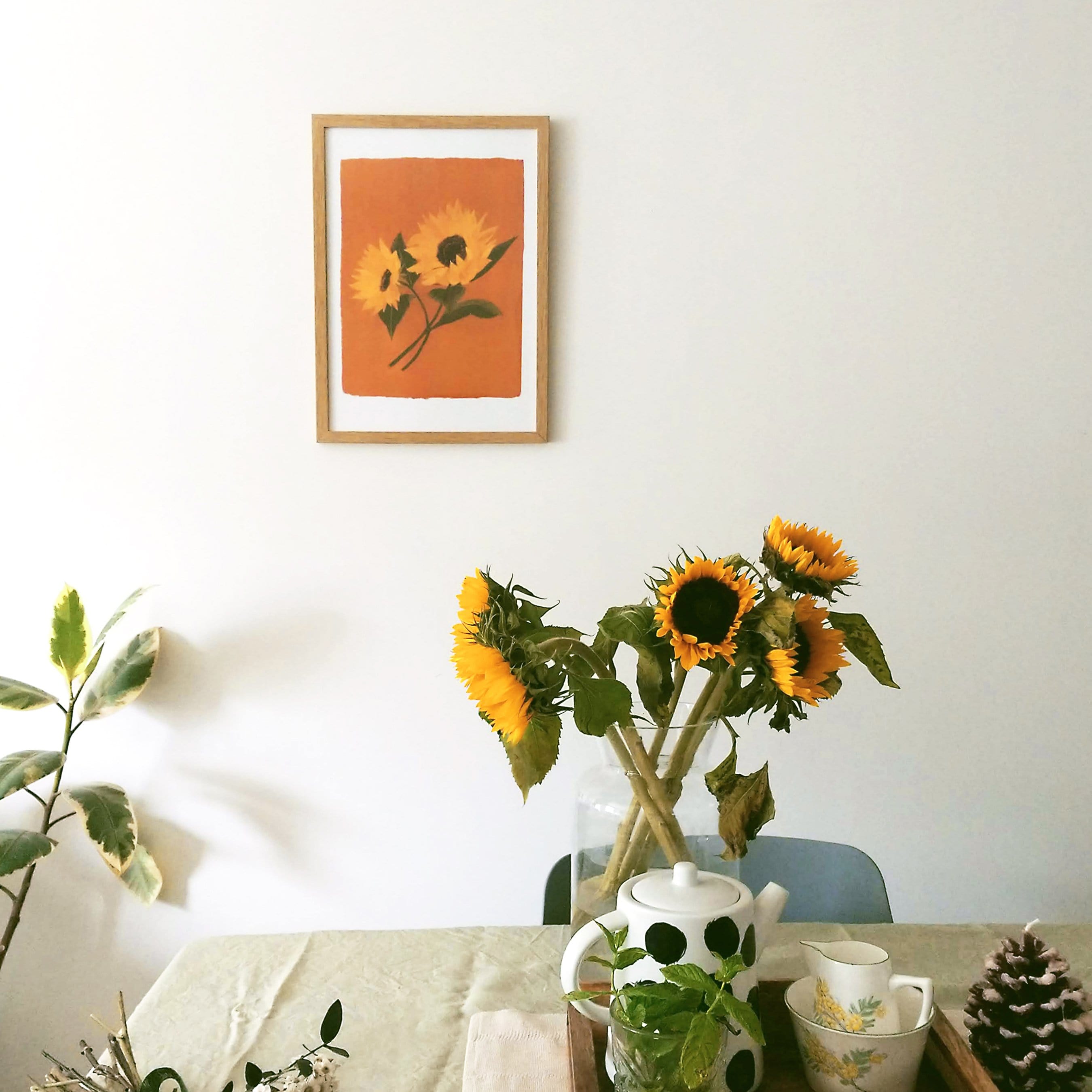 Sunflower Floral Botanical Art Print