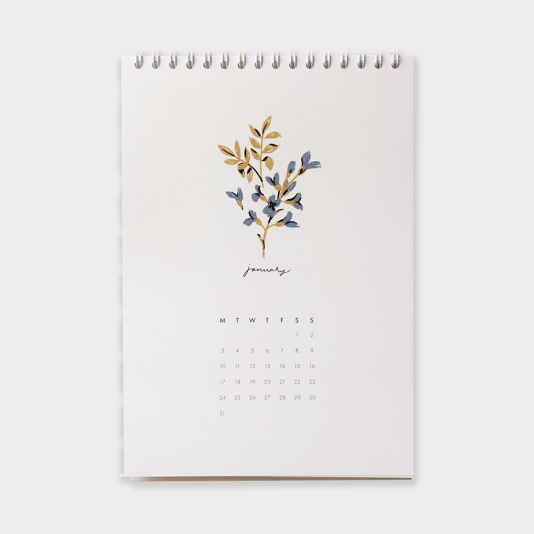 Illustrated Floral Desk Calendar