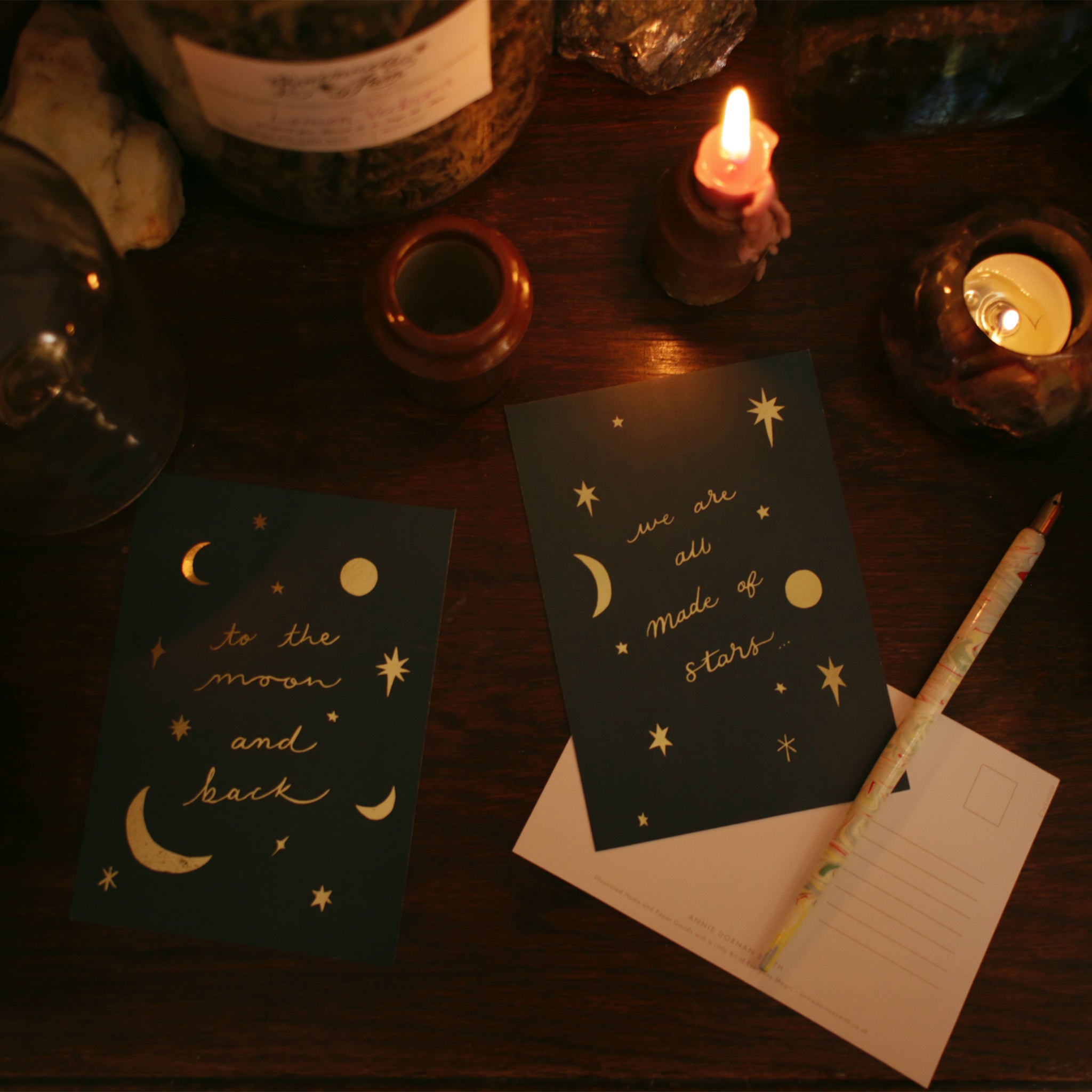 Moon & Back Postcard