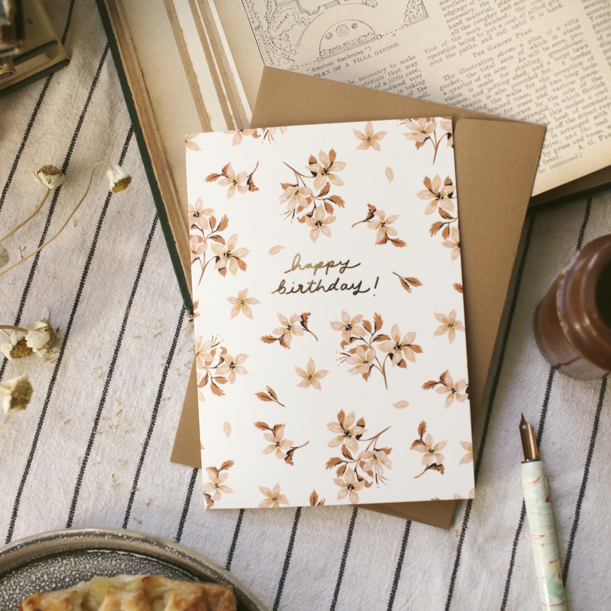 Ditsy Print Birthday Card