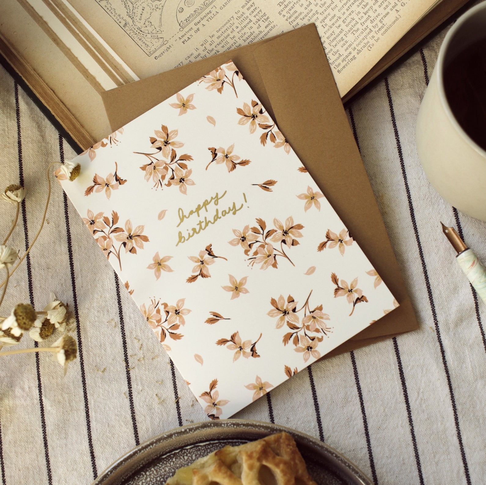 Ditsy Print Birthday Card