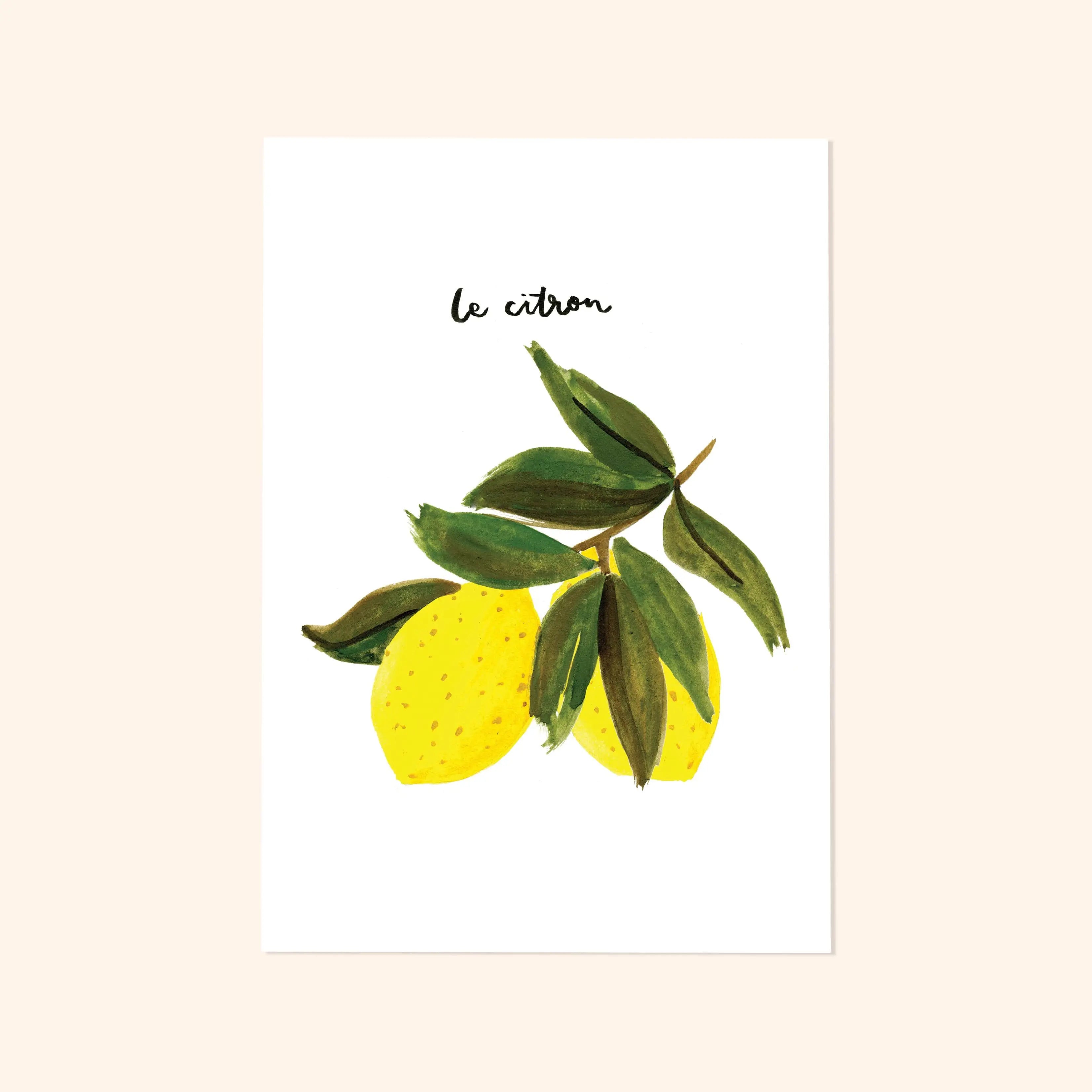 “Le Citron” French Lemon Art Print